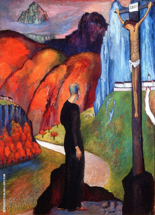 The Monk 1932 by Marianne von Werefkin | Oil Painting Reproduction
