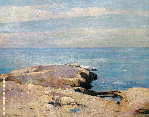 Barnacled Rocks Isle of Shoals 1920 | Oil Painting Reproduction