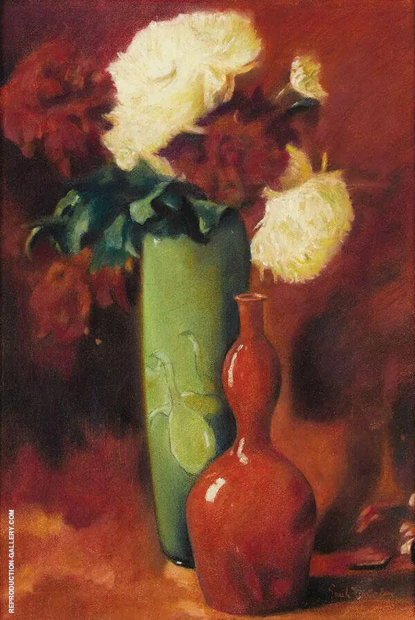 Bouquet of Flowers and Vases c1896 By Emil Carlsen