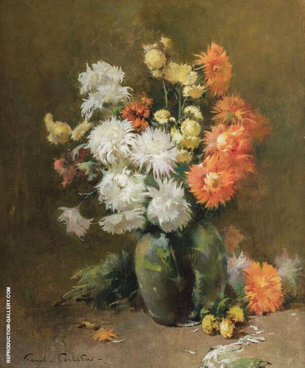 Chrysanthemums 1898 by Emil Carlsen | Oil Painting Reproduction
