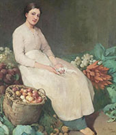 Girl in Vegetable Shop 1897 By Emil Carlsen