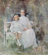 Mrs Carlsen and Dines c1912 By Emil Carlsen