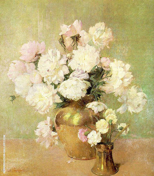 Peonies 1919 by Emil Carlsen | Oil Painting Reproduction