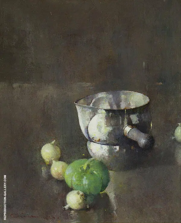 Pomegranate and Double Boiler 1927 By Emil Carlsen