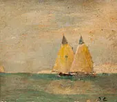 Seascape with Sailboats c1917 By Emil Carlsen