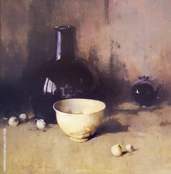 Still Life with Self Portrait 1931 By Emil Carlsen