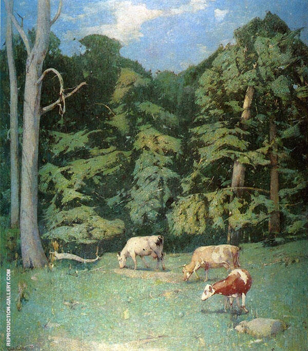 The Wood Pasture 1930 by Emil Carlsen | Oil Painting Reproduction