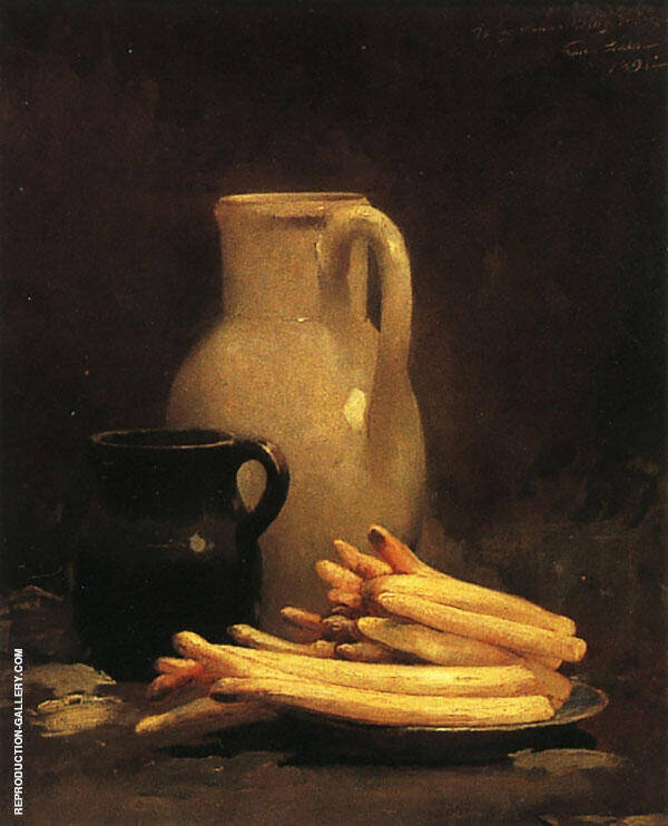White Asparagus by Emil Carlsen | Oil Painting Reproduction