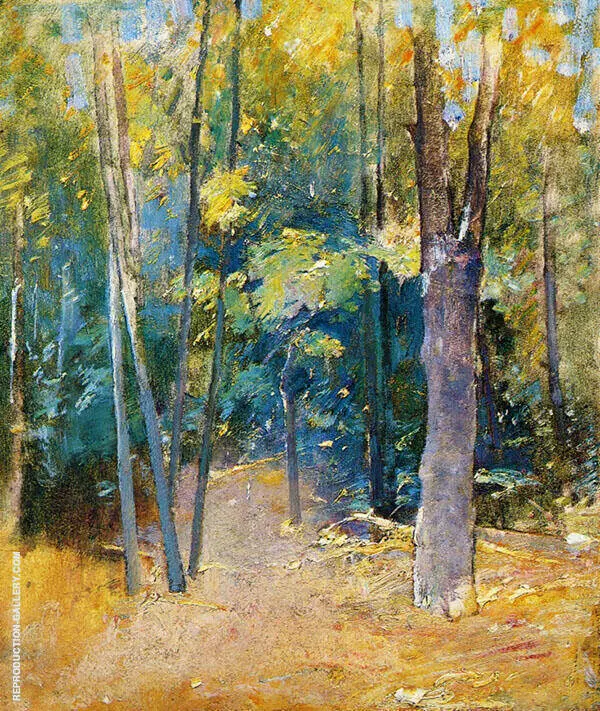 Wooded Interior By Emil Carlsen