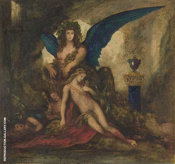 Sphinx in a Grotto By Gustave Moreau