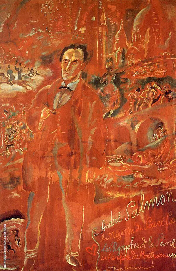 Andre Salmon and Montmartre 1921 By Jules Pascin