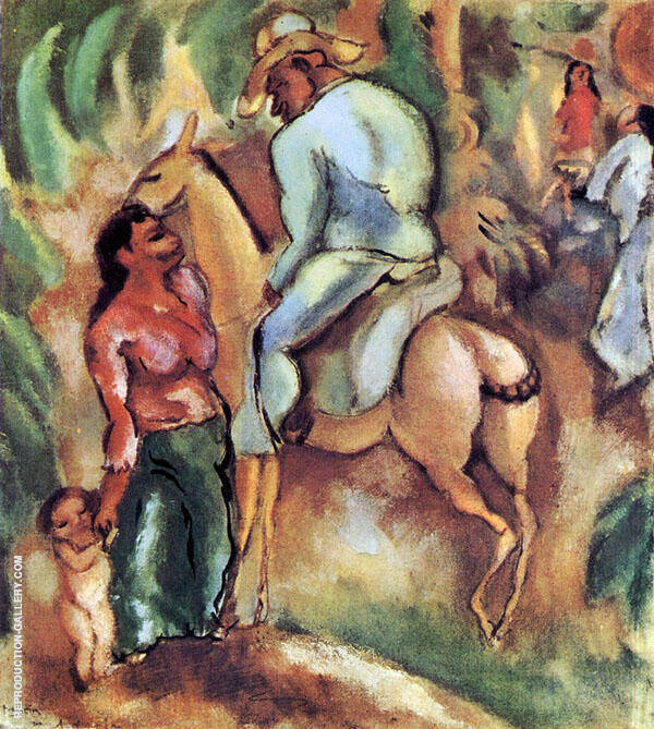 Cuban Rider 1917 by Jules Pascin | Oil Painting Reproduction