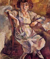 Hermine on a Chair 1918 By Jules Pascin