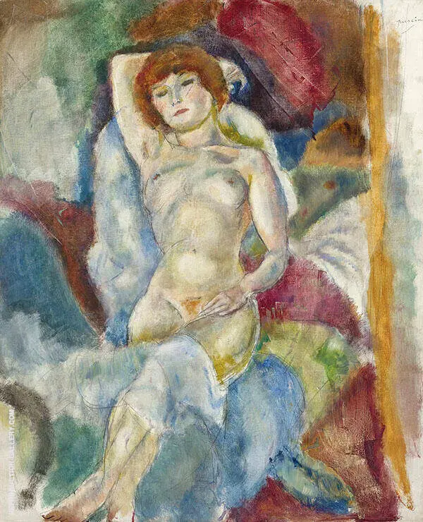 Nude Arm Raised By Jules Pascin