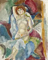 Nude Arm Raised By Jules Pascin