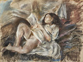 Nude Reading By Jules Pascin