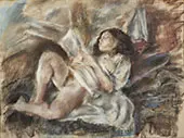 Nude Reading By Jules Pascin