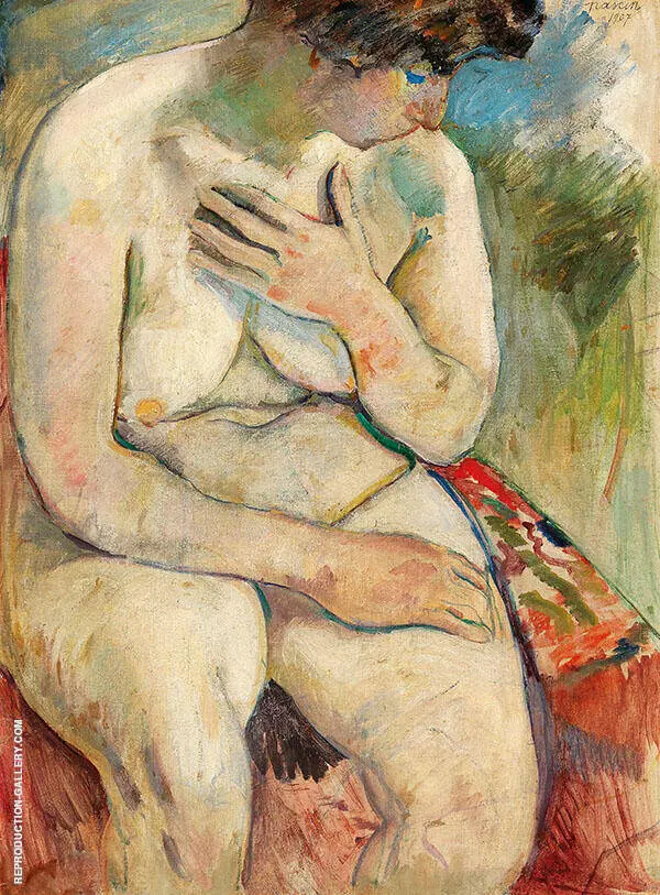 Seating Nude By Jules Pascin