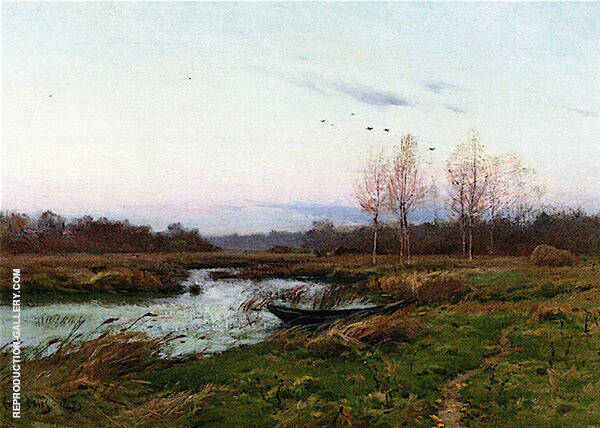 December Twilight by Charles Harold Davis | Oil Painting Reproduction