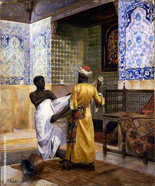 A Moor Robing After The Bath by Rudolf Ernst | Oil Painting Reproduction