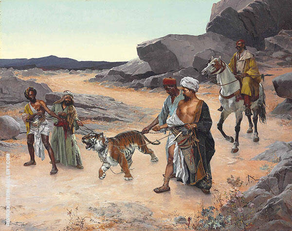 Return from The Tiger Hunt by Rudolf Ernst | Oil Painting Reproduction