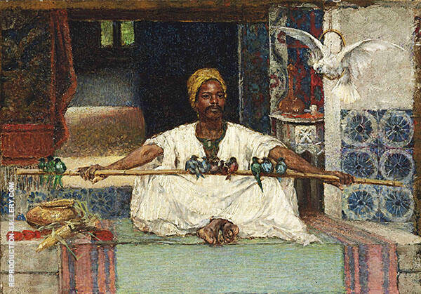 The Bird Seller by Rudolf Ernst | Oil Painting Reproduction