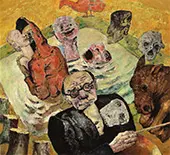 Self Portrait with Skull 1938 By Frits Van Den Berghe