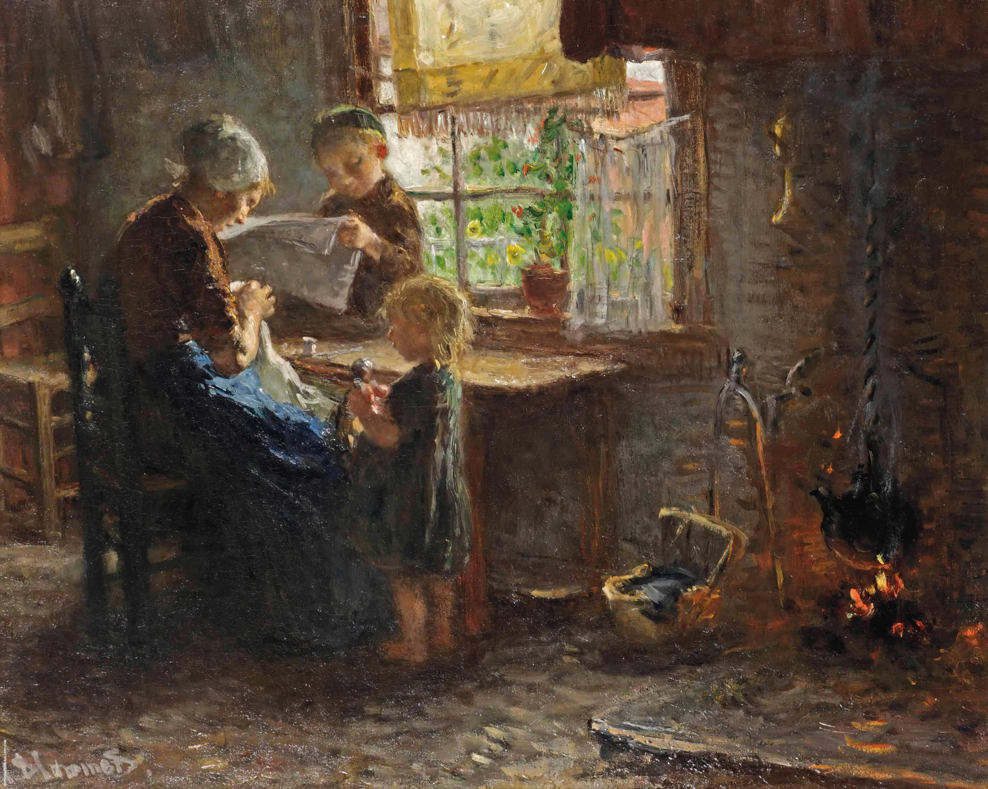 A Quiet Afternoon By Bernardus Johannes Blommers