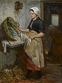 Preparing The Fish By Bernardus Johannes Blommers