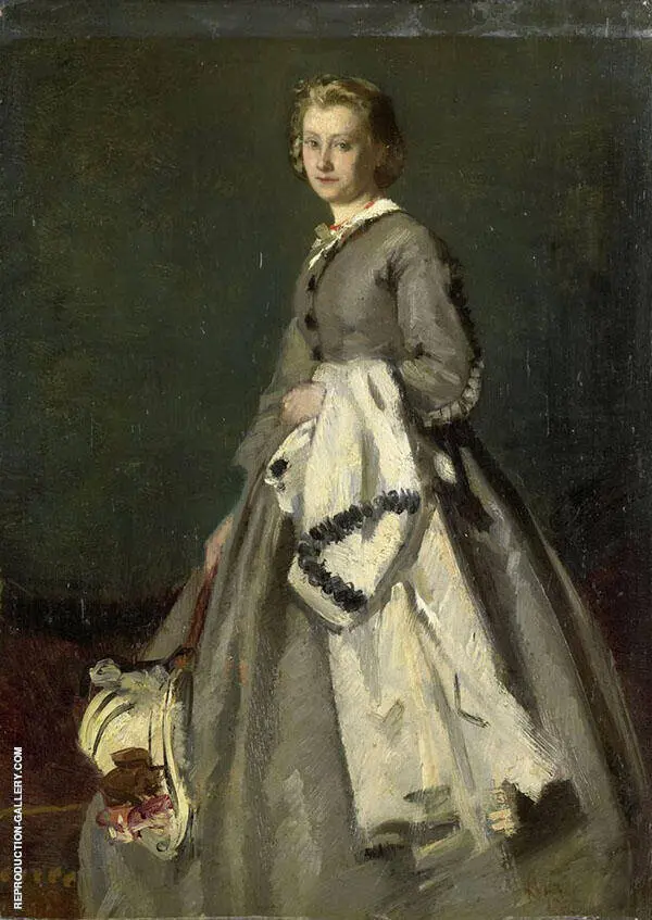 A Young Woman By August Allebe