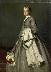 A Young Woman By August Allebe