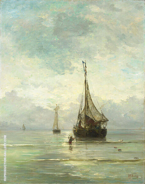 Calm Sea 1900 by Hendrik Willem Mesdag | Oil Painting Reproduction