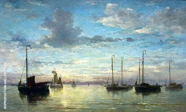 Evening at The Sea By Hendrik Willem Mesdag