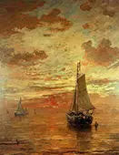 Evening Beach By Hendrik Willem Mesdag