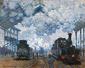 The Gare Saint-Lazare Arrival of a Train 1877 By Claude Monet