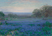 A Blue Bonnet Field Evening 1921 By Julian Onderdonk