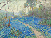 A Hillside of Blue Bonnets Early Morning near San Antonio Texas 1916 By Julian Onderdonk