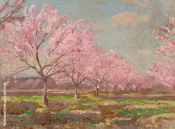 A Peach Orchard in Bloom 1921 By Julian Onderdonk