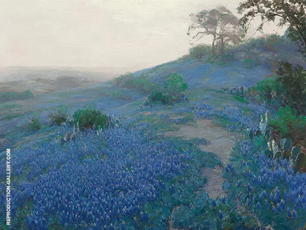 Blue Bonnet Field Early Morning San Antonio Texas 1914 By Julian Onderdonk