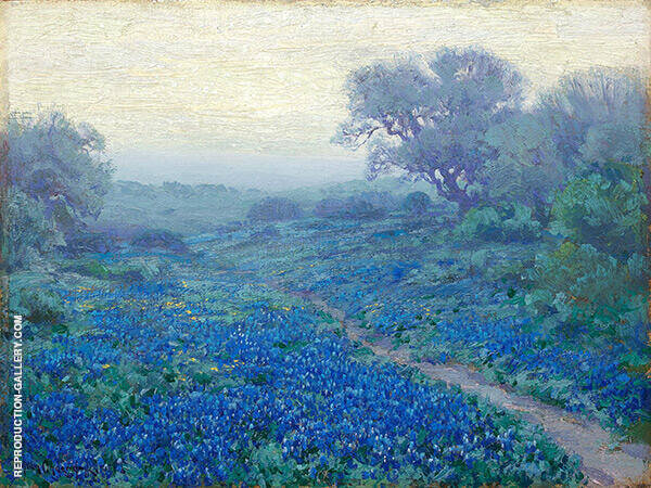 Bluebonnets at Sunrise 1917 | Oil Painting Reproduction