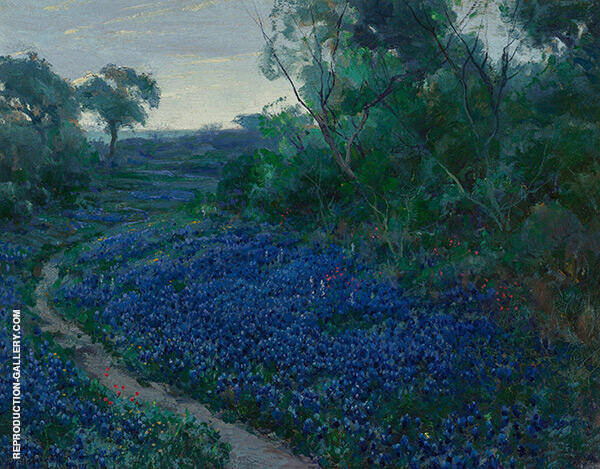 Bluebonnets in The Misty Morning 1917 | Oil Painting Reproduction