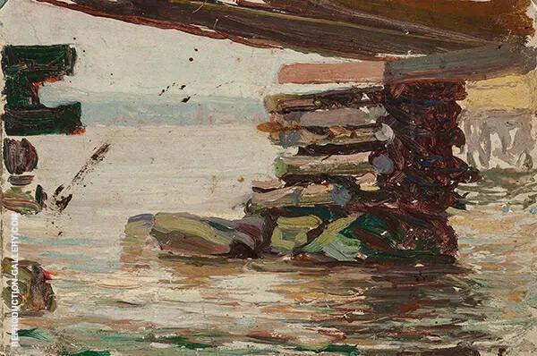 Bridge over The River c1902 By Julian Onderdonk