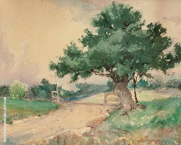 Gate by The Oak Tree By Julian Onderdonk