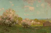 Landscape with Apple Blossom Trees By Julian Onderdonk