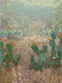 Texas Cactus in Bloom 1921 By Julian Onderdonk