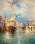 Moonrise Chioggia Venice 1897 By Thomas Moran