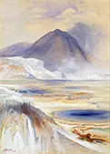 Mammoth Hot Springs Yellowstone By Thomas Moran