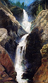 Mary's Veil, A Waterfall in Utah By Thomas Moran