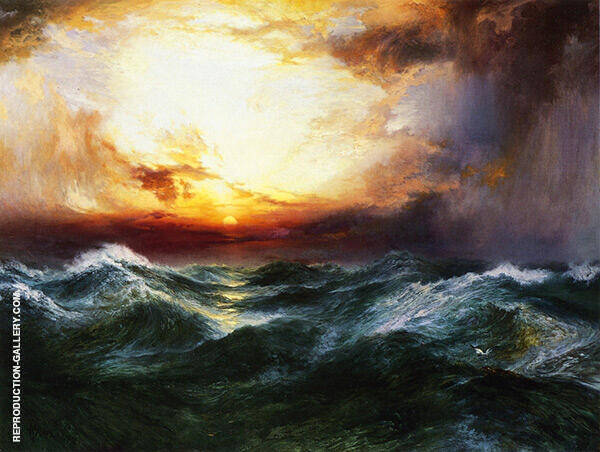 Sunset after a Storm by Thomas Moran | Oil Painting Reproduction