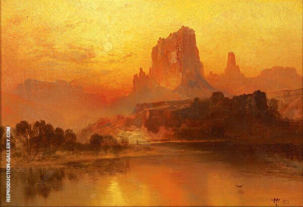 The Golden Hour by Thomas Moran | Oil Painting Reproduction